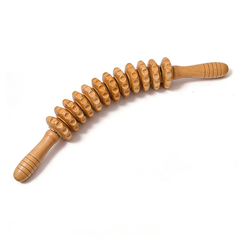 Curved Wooden Massage Roller